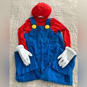 NINTENDO SUPER MARIO Kids Child’s Medium 7/8 Blue Red & Yellow Costume